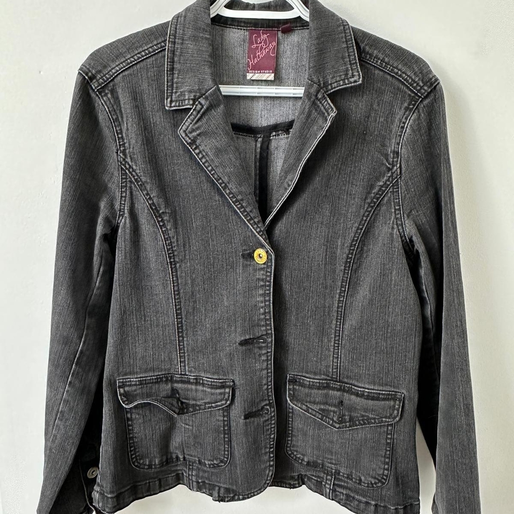 Stylish Dark Gray Jean Jacket